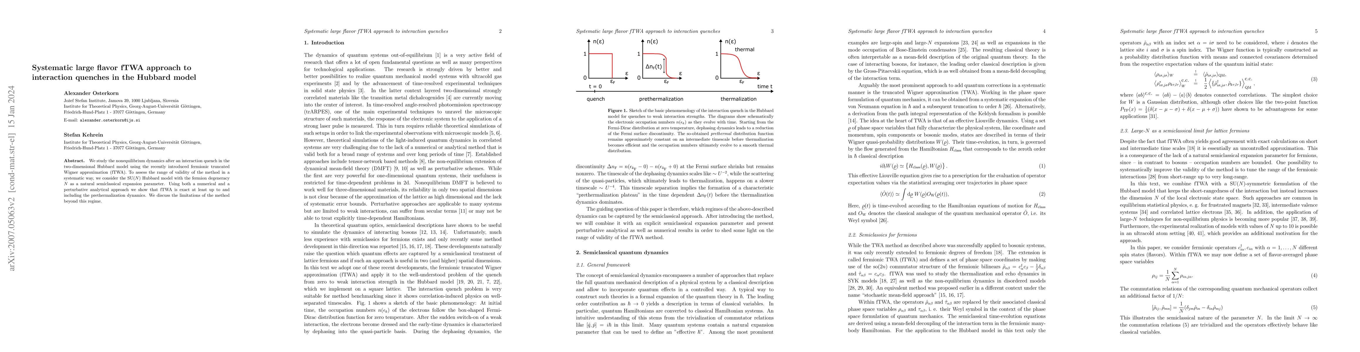Thumbnail for Systematic large flavor fTWA approach to interaction quenches in the
  Hubbard model