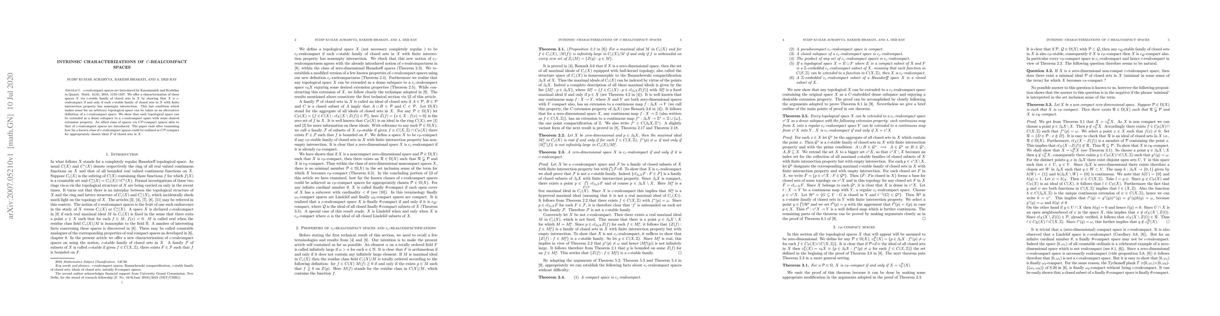 Thumbnail for Intrinsic characterizations of $C$-realcompact spaces