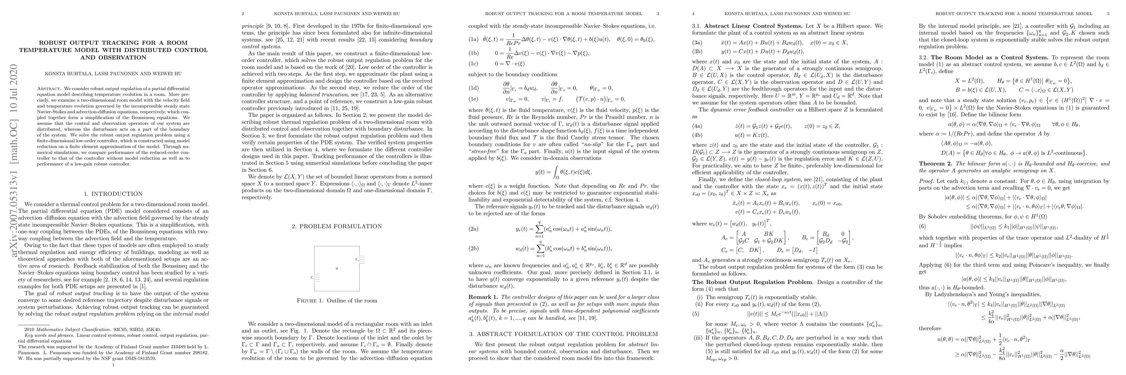 Thumbnail for Robust Output Tracking for a Room Temperature Model with Distributed
  Control and Observation