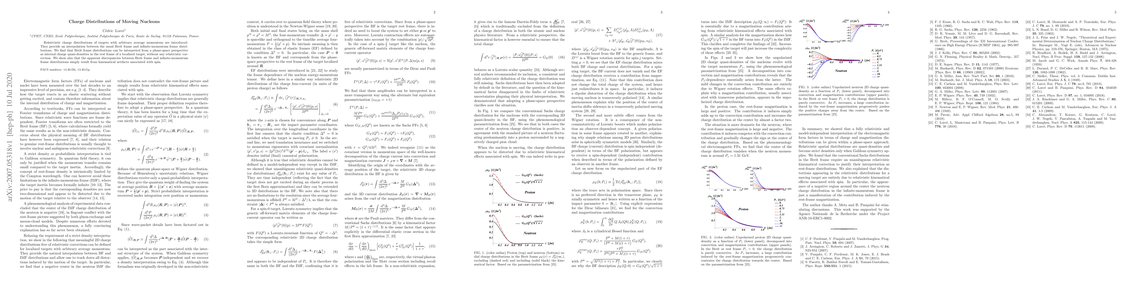 Thumbnail for Charge Distributions of Moving Nucleons