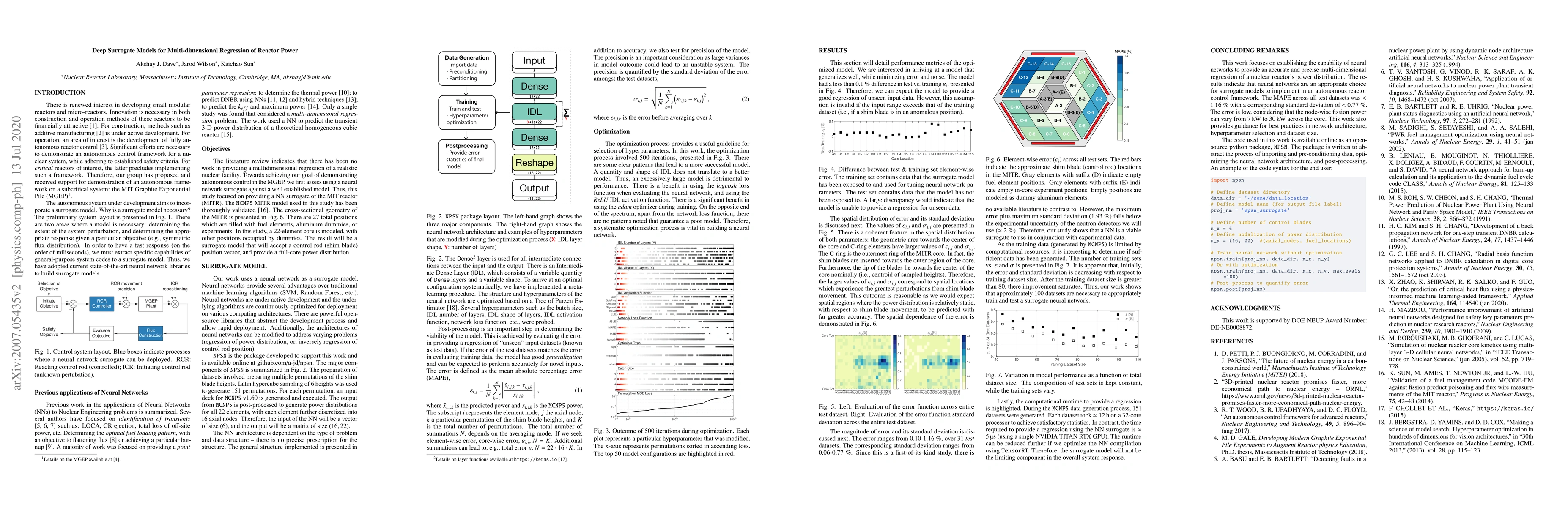 Thumbnail for Deep Surrogate Models for Multi-dimensional Regression of Reactor Power