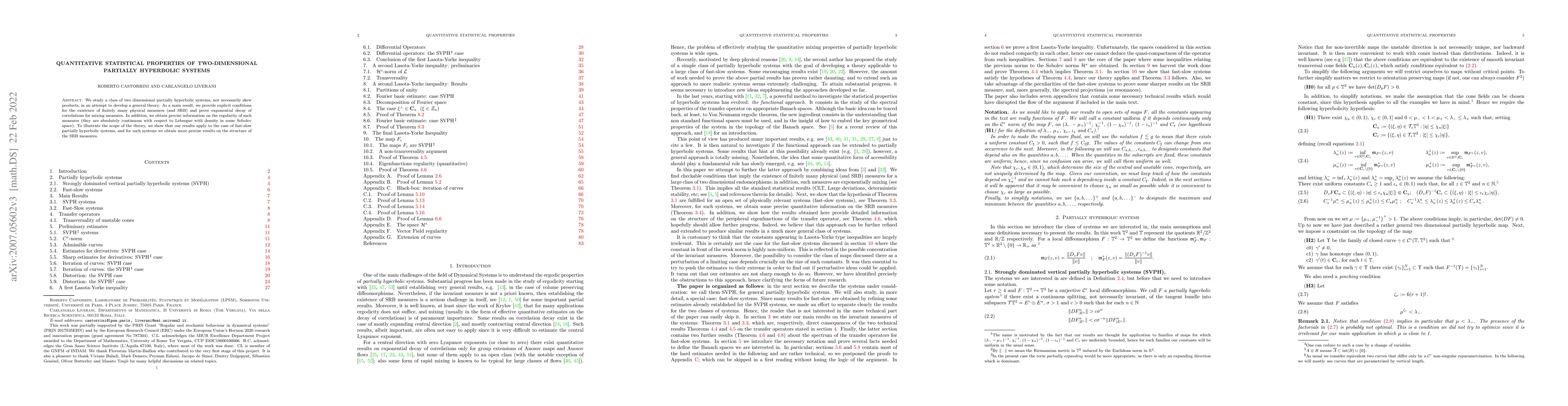 Thumbnail for Quantitative statistical properties of two-dimensional partially
  hyperbolic systems