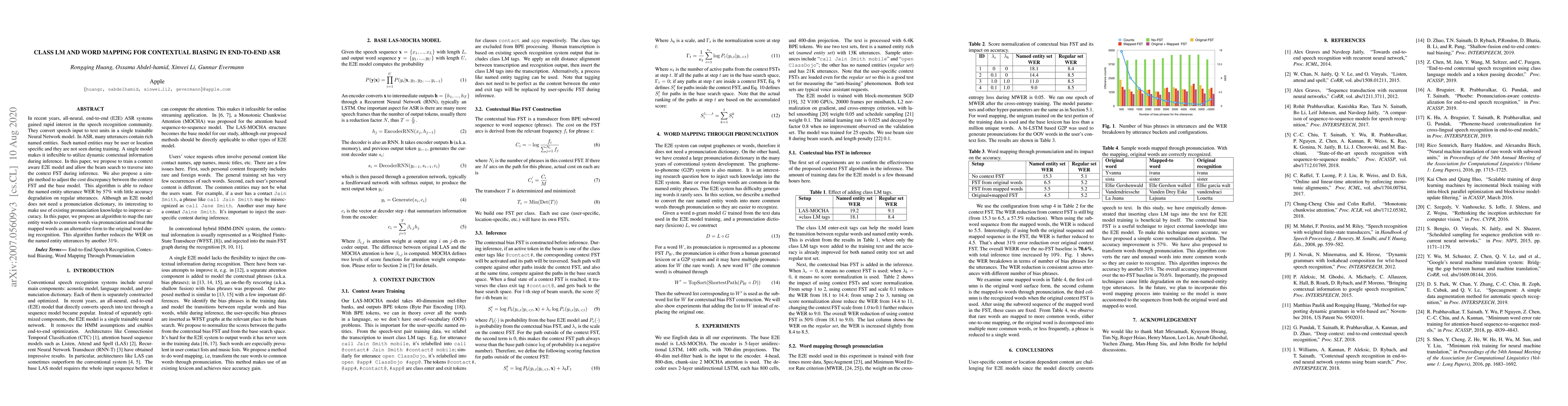 Thumbnail for Class LM and word mapping for contextual biasing in End-to-End ASR