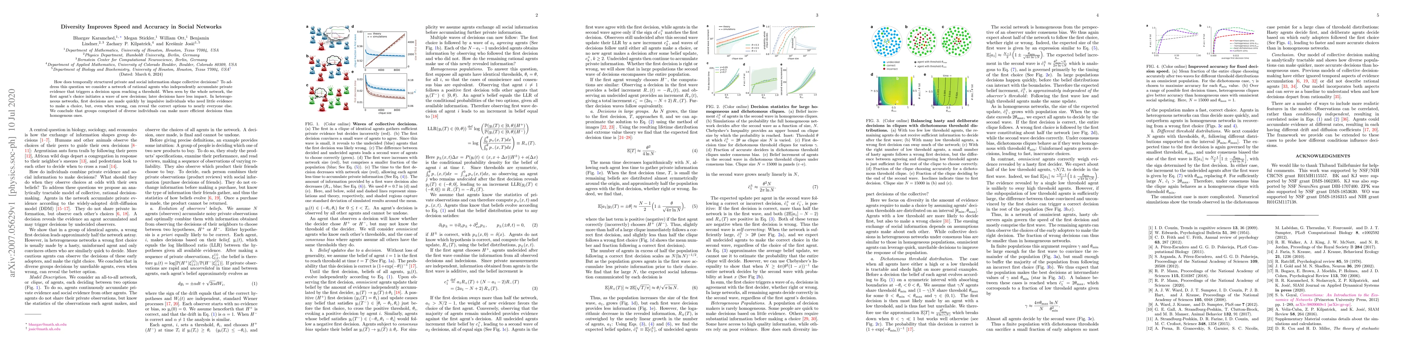 Thumbnail for Diversity Improves Speed and Accuracy in Social Networks