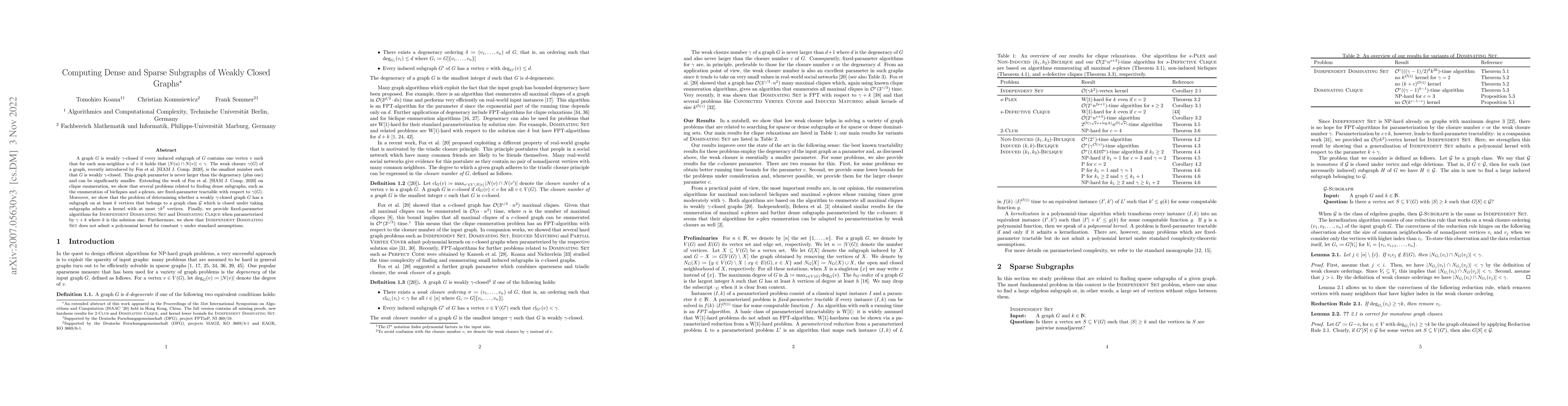 Thumbnail for Computing Dense and Sparse Subgraphs of Weakly Closed Graphs