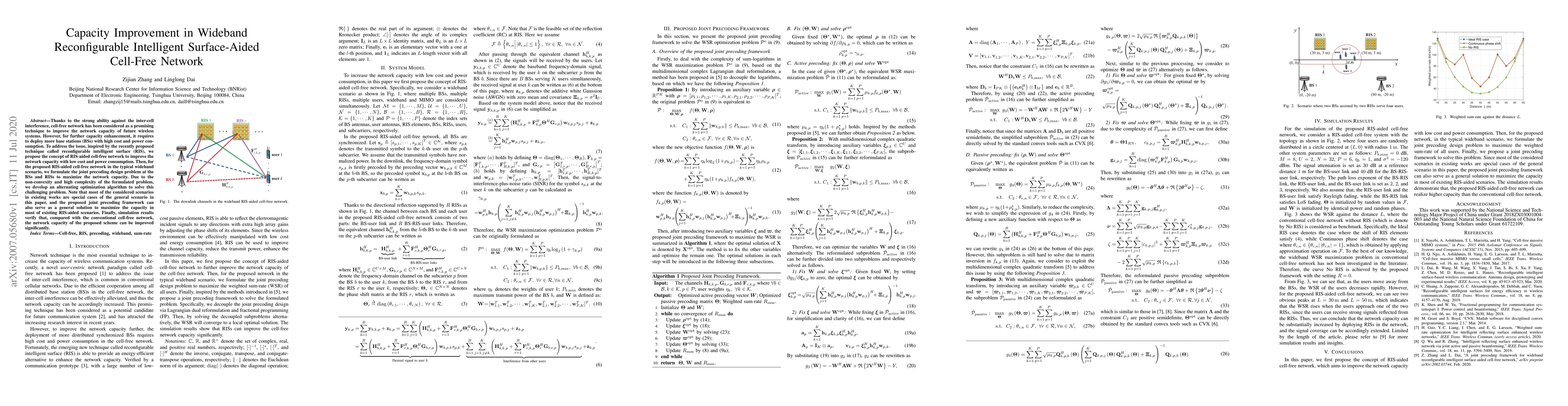 Thumbnail for Capacity Improvement in Wideband Reconfigurable Intelligent
  Surface-Aided Cell-Free Network