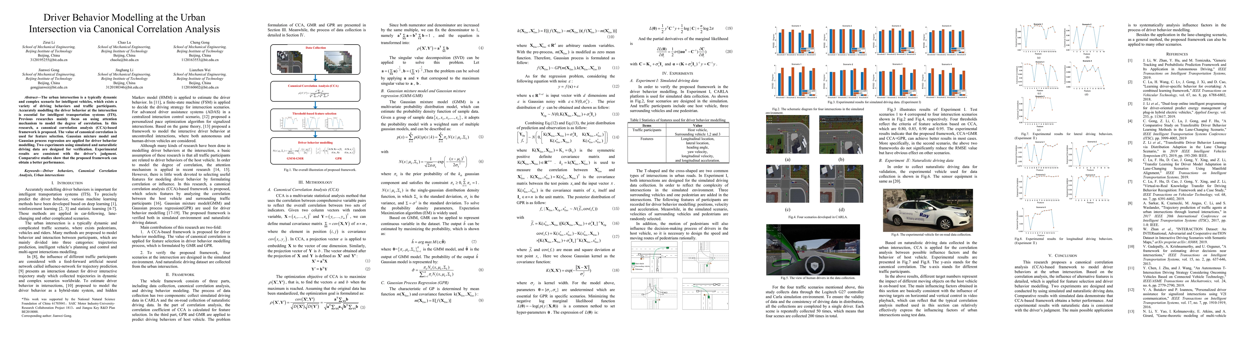 Thumbnail for Driver Behavior Modelling at the Urban Intersection via Canonical
  Correlation Analysis