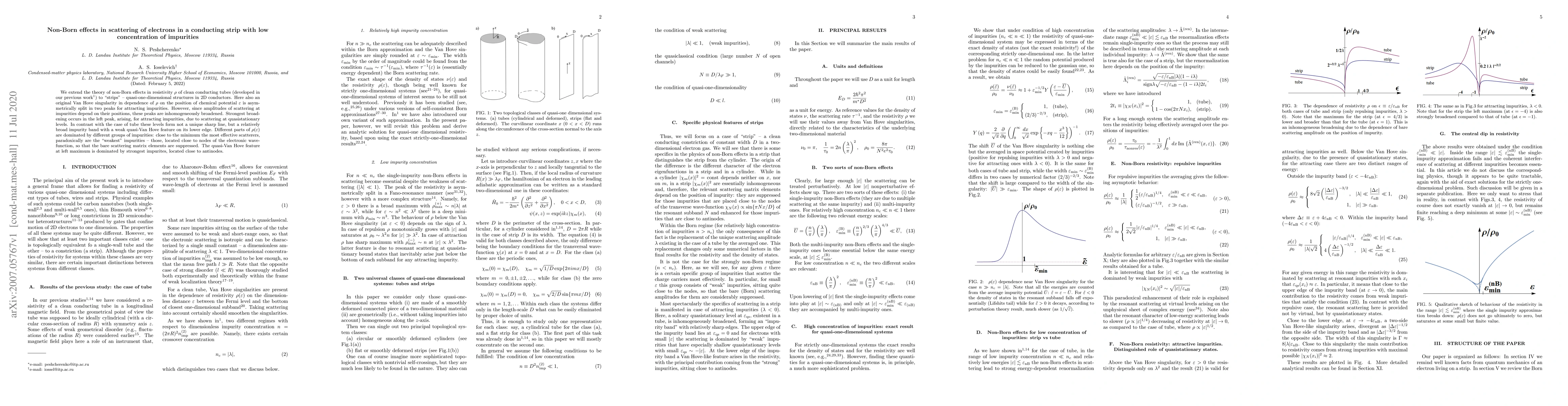 Thumbnail for Non-Born effects in scattering of electrons in a conducting strip with
  low concentration of impurities