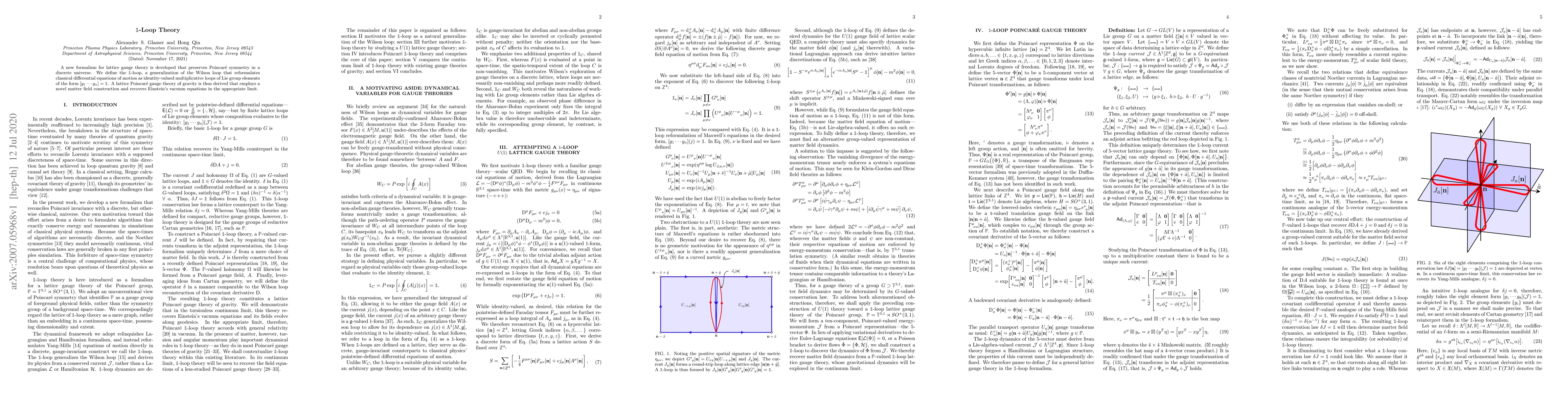 Thumbnail for $\mathbb{1}$-Loop Theory
