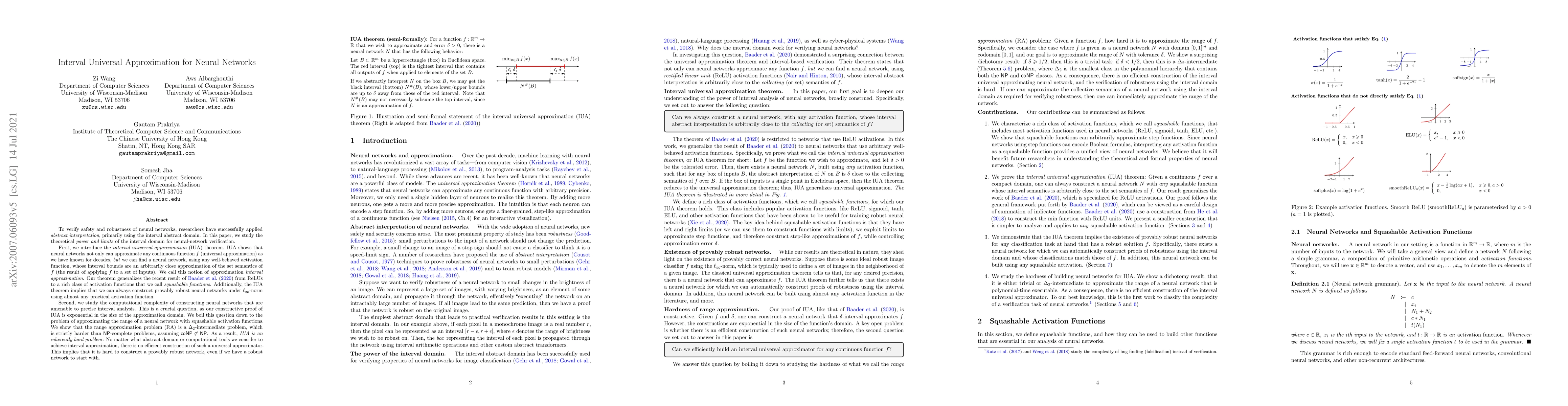 Thumbnail for Interval Universal Approximation for Neural Networks
