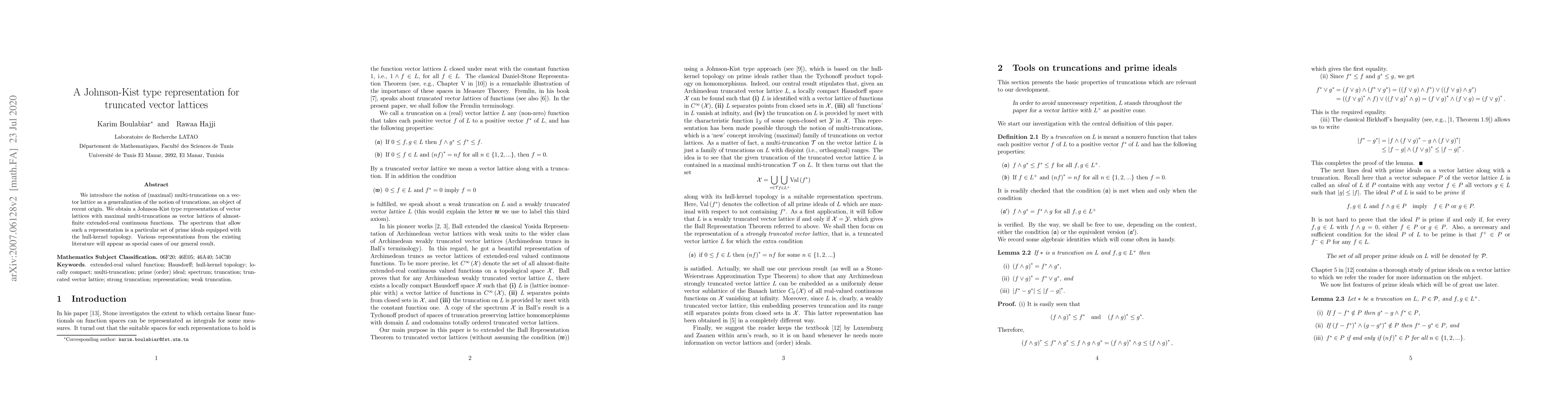 Thumbnail for A Johnson-Kist type representation for truncated vector lattices