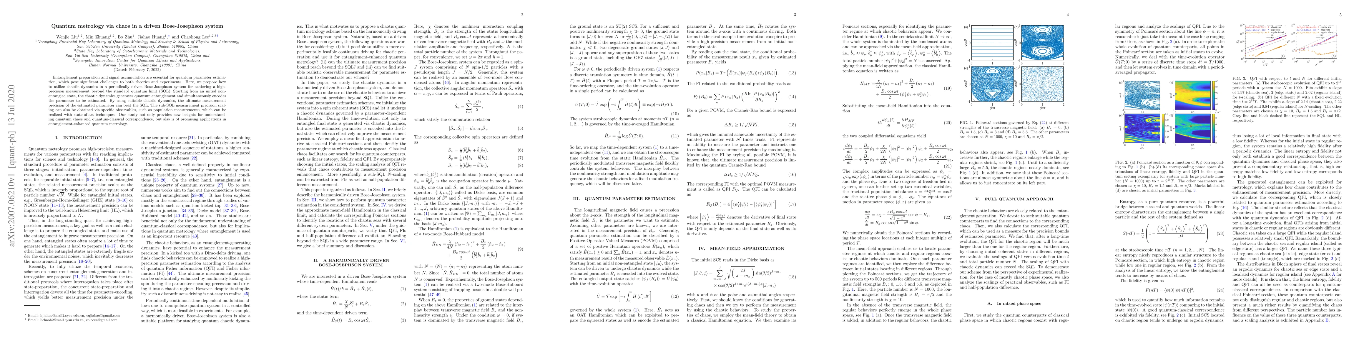 Thumbnail for Quantum metrology via chaos in a driven Bose-Josephson system