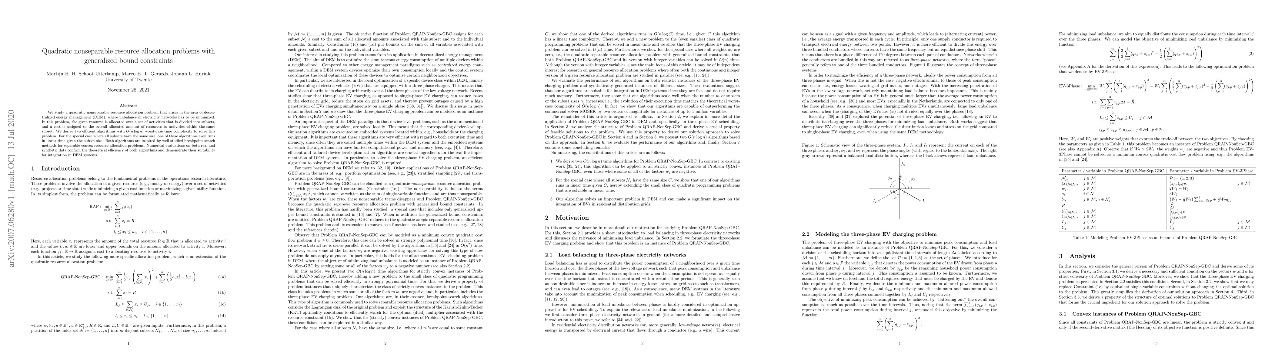 Thumbnail for Quadratic nonseparable resource allocation problems with generalized
  bound constraints