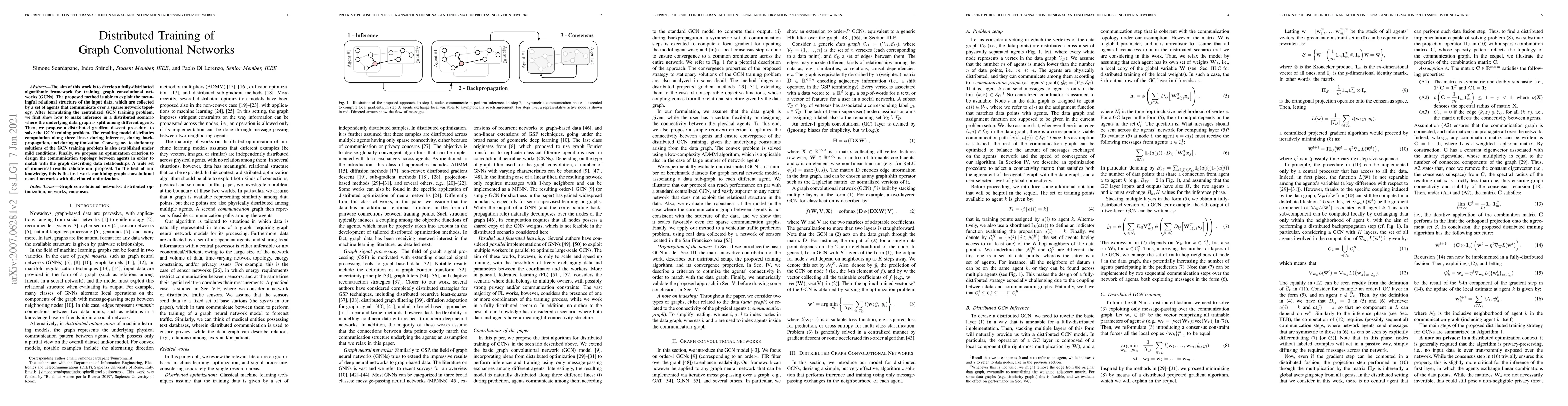 Thumbnail for Distributed Training of Graph Convolutional Networks