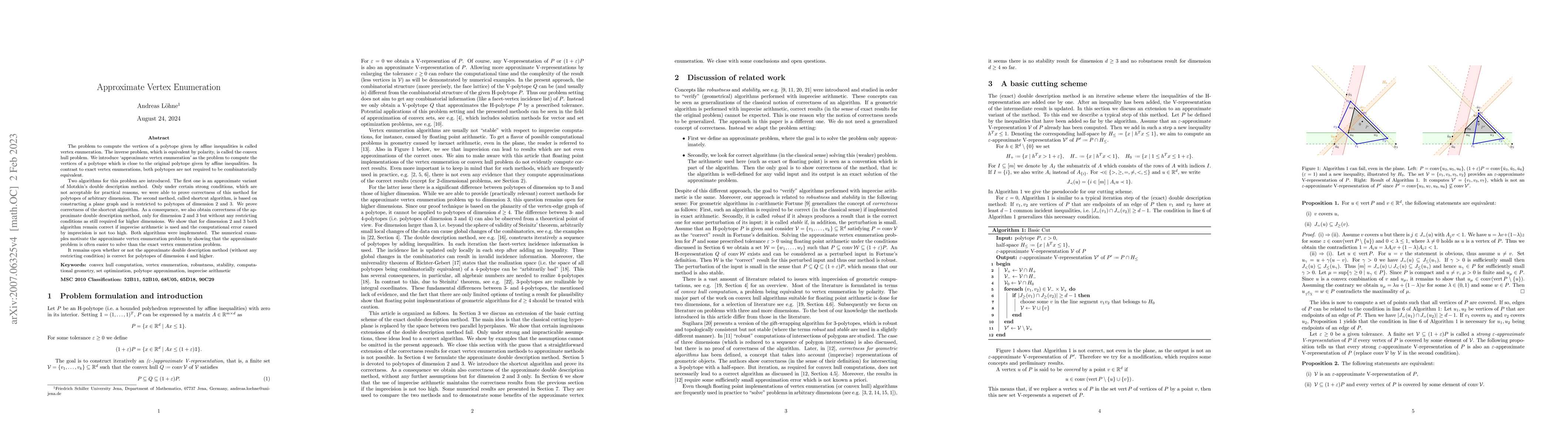 Thumbnail for Approximate Vertex Enumeration