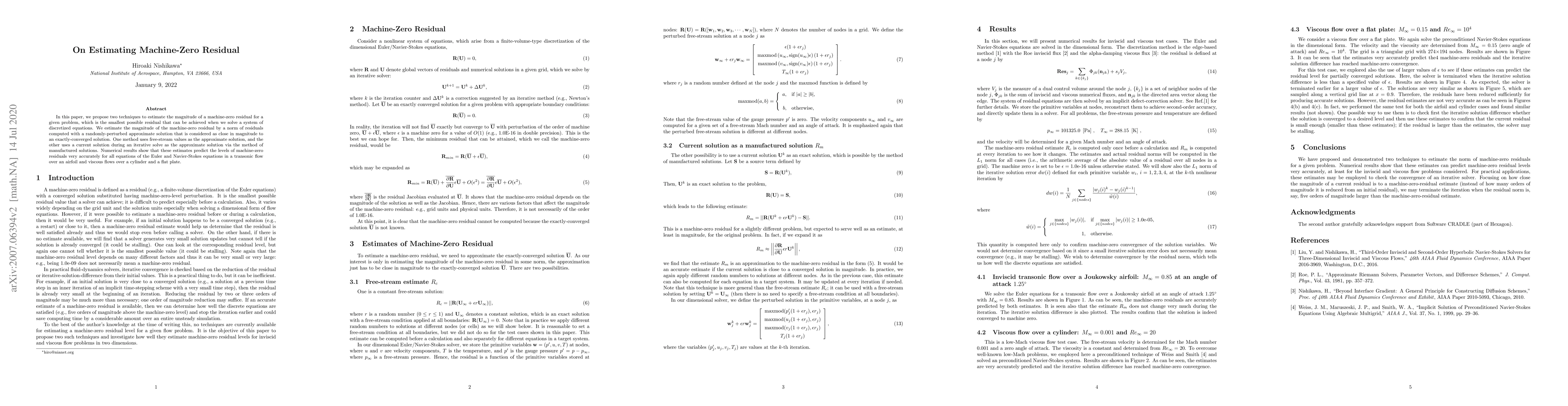 Thumbnail for On Estimating Machine-Zero Residual