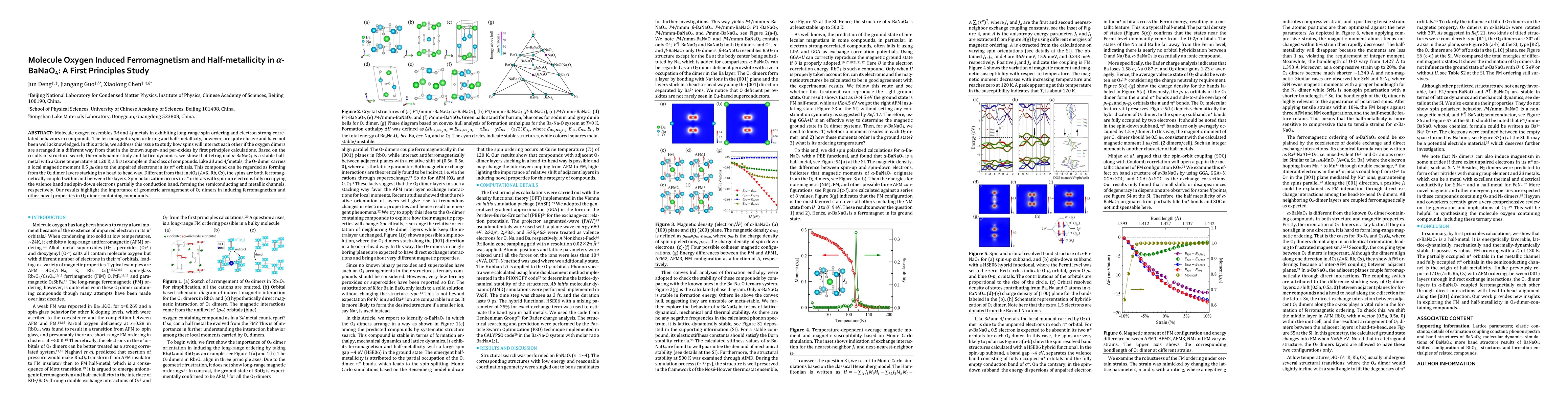 Thumbnail for Molecule Oxygen Induced Ferromagnetism and Half-metallicity in
  {\alpha}-BaNaO4: A First Principles Study