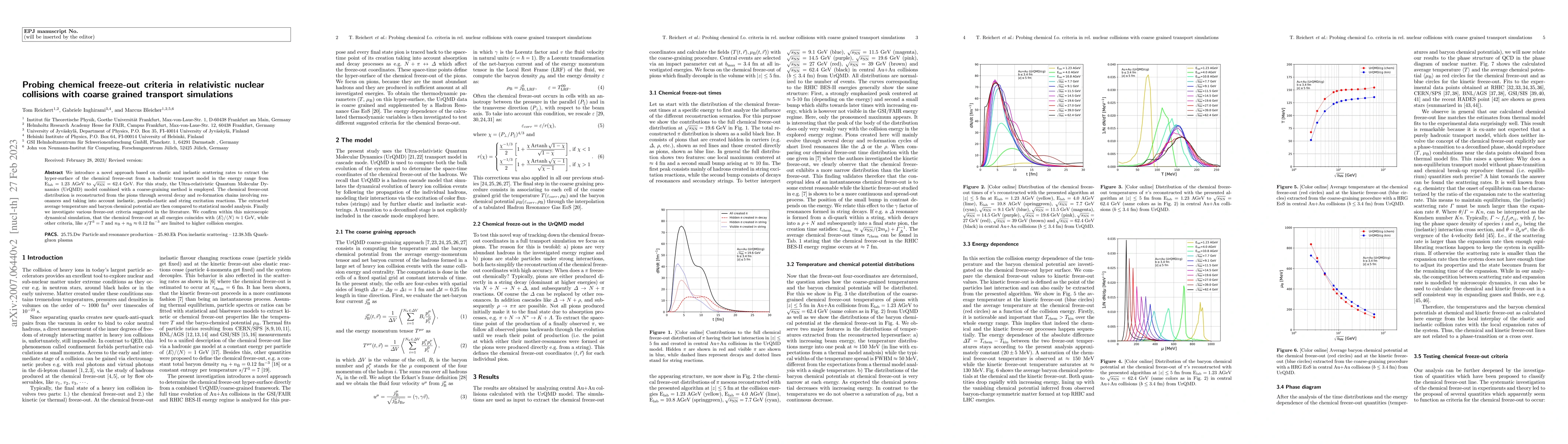 Thumbnail for Probing chemical freeze-out criteria in relativistic nuclear collisions
  with coarse grained transport simulations