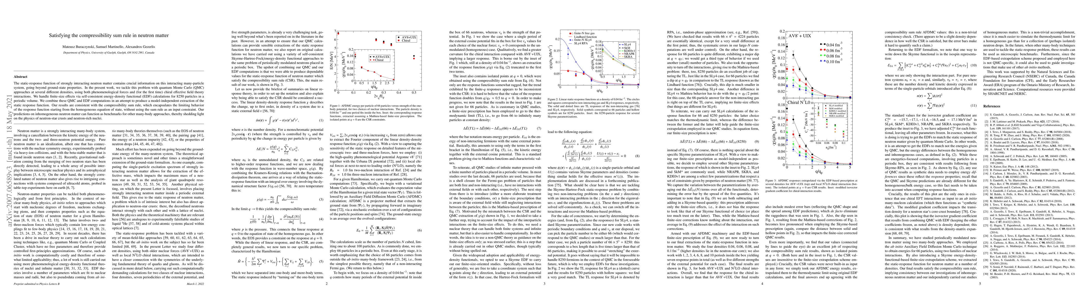 Thumbnail for Satisfying the compressibility sum rule in neutron matter