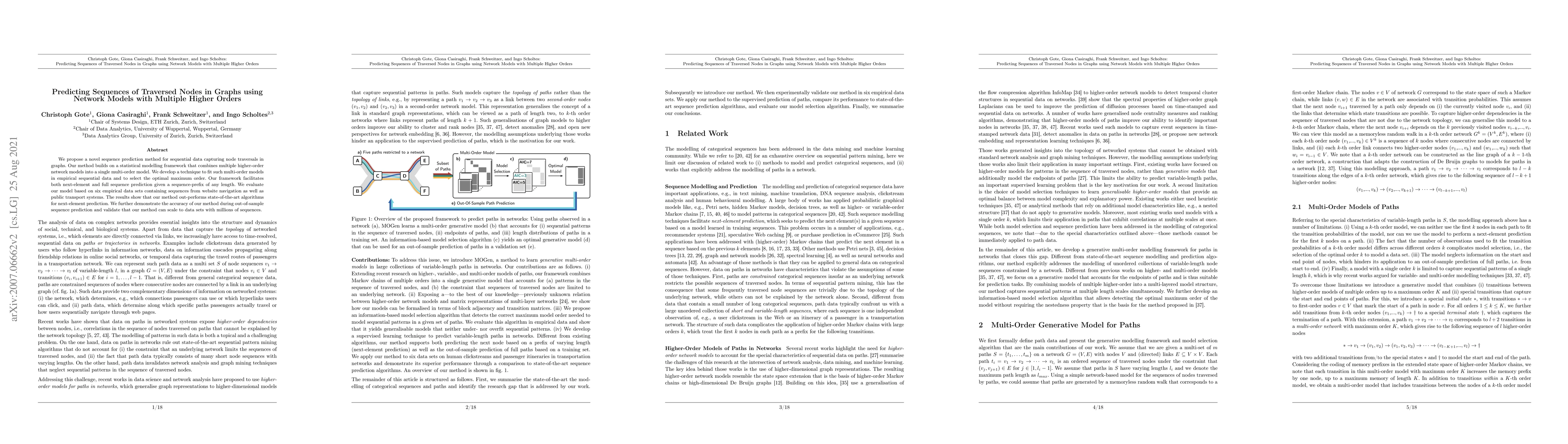 Thumbnail for Predicting Sequences of Traversed Nodes in Graphs using Network Models
  with Multiple Higher Orders