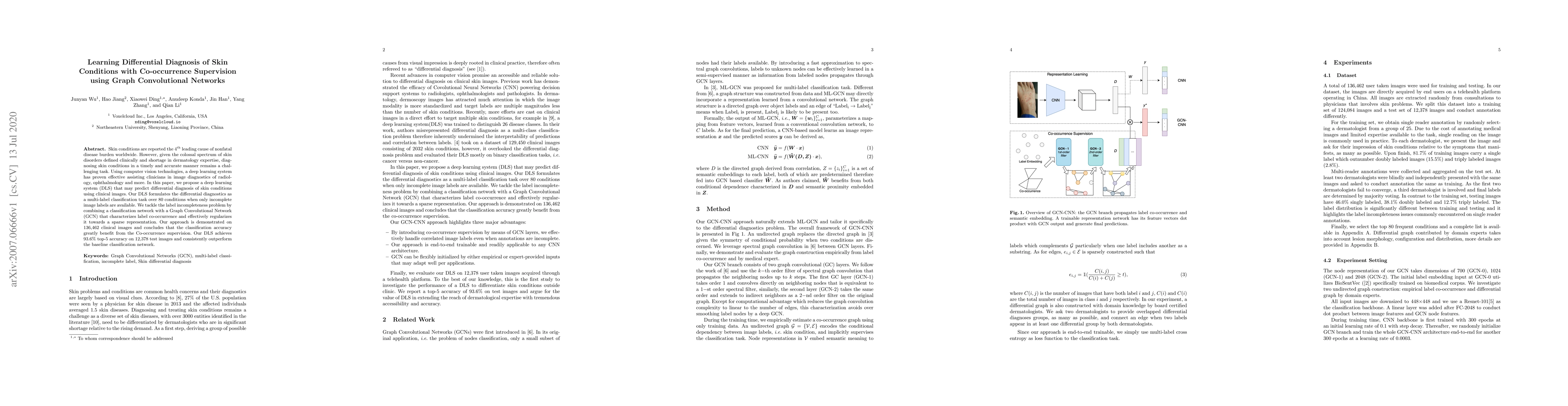 Thumbnail for Learning Differential Diagnosis of Skin Conditions with Co-occurrence
  Supervision using Graph Convolutional Networks