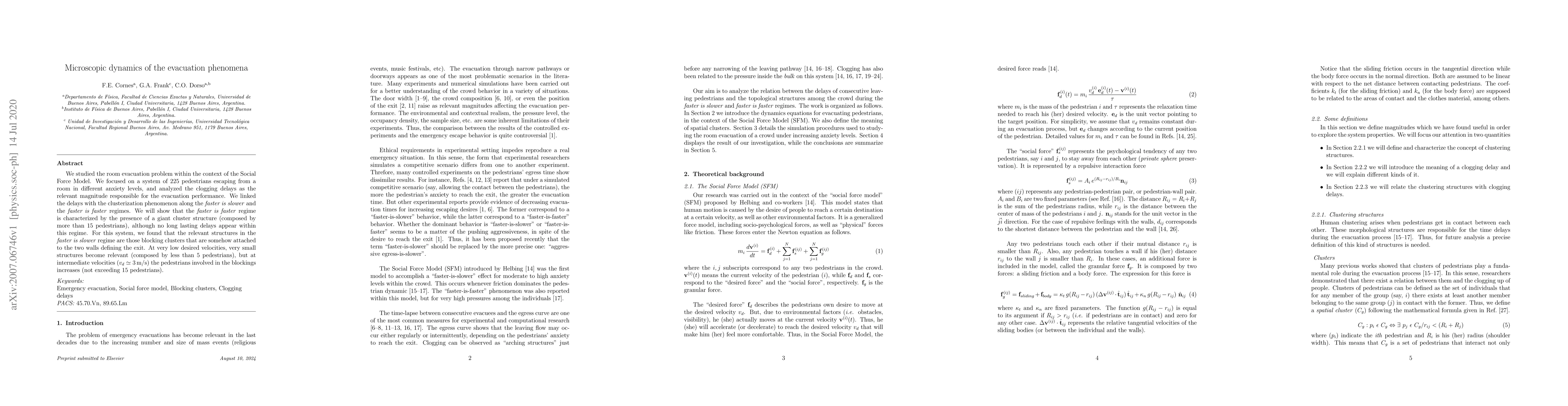 Thumbnail for Microscopic dynamics of the evacuation phenomena