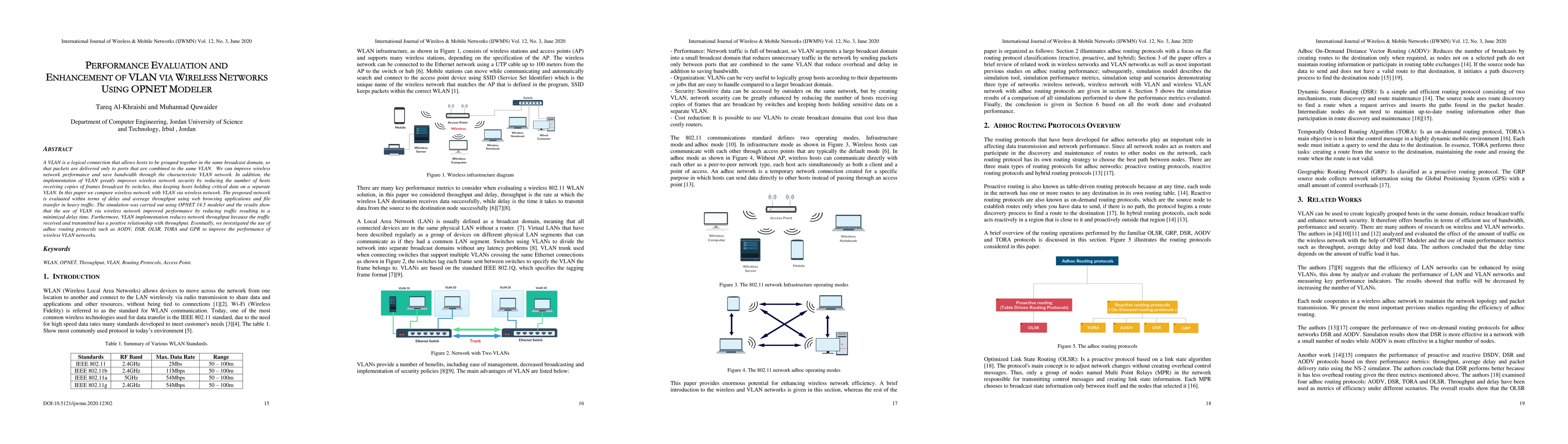 Thumbnail for Performance evaluation and enhancement of VLAN via wireless networks
  using OPNET modeler