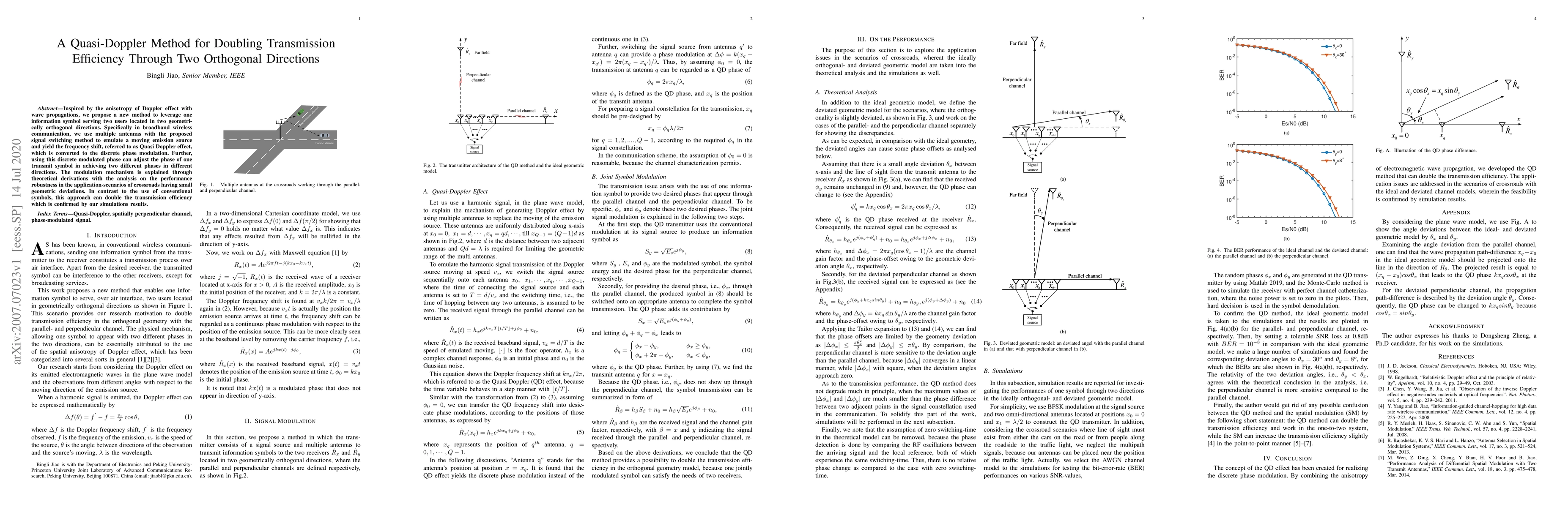 Thumbnail for A Quasi-Doppler Method for Doubling Transmission Efficiency Through Two
  Orthogonal Directions