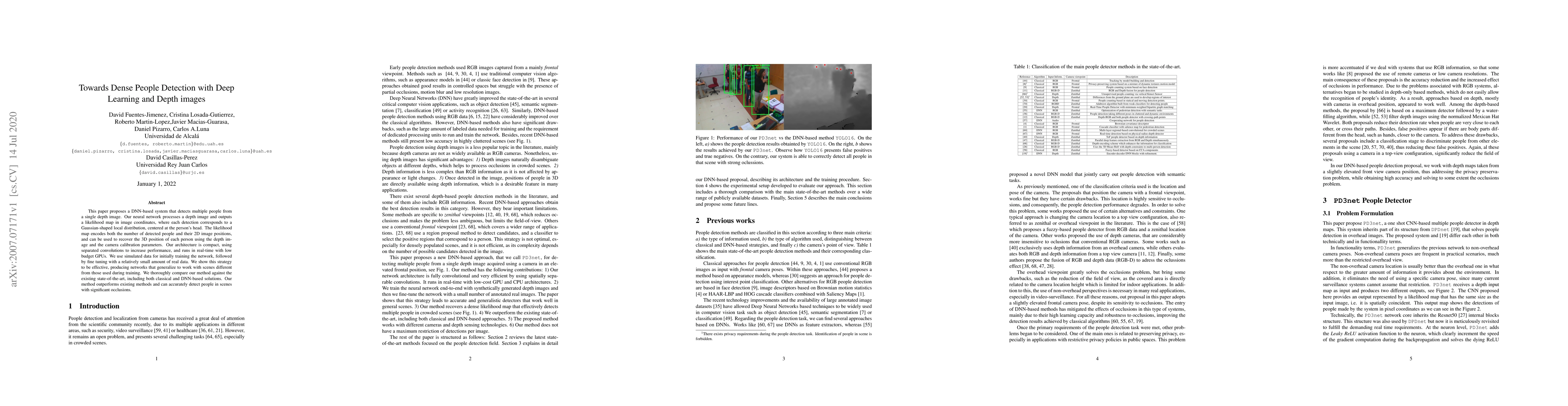 Thumbnail for Towards Dense People Detection with Deep Learning and Depth images