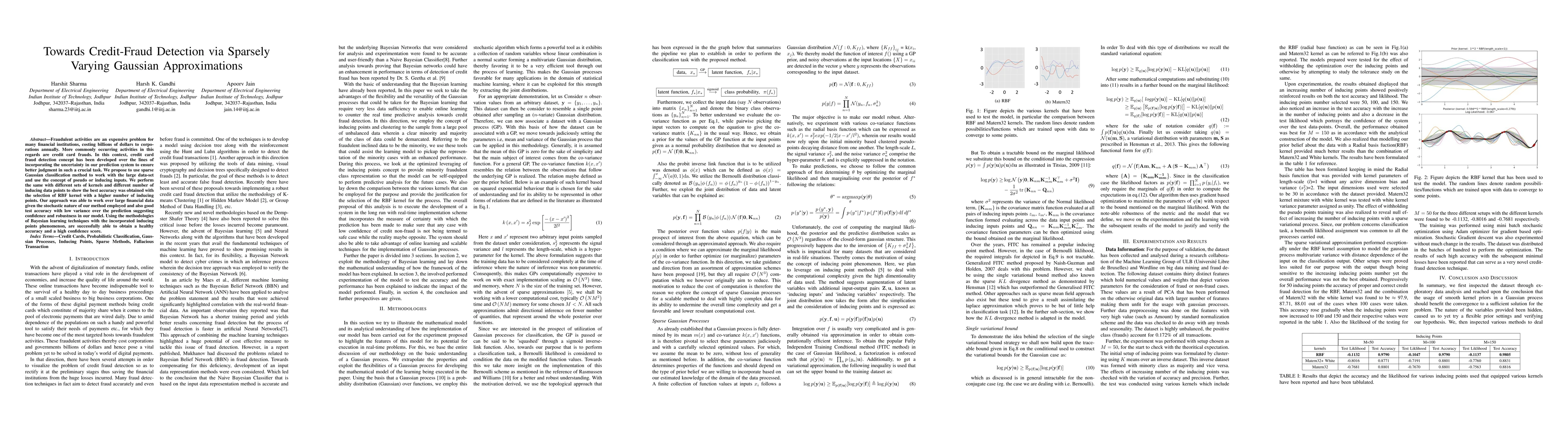 Thumbnail for Towards Credit-Fraud Detection via Sparsely Varying Gaussian
  Approximations