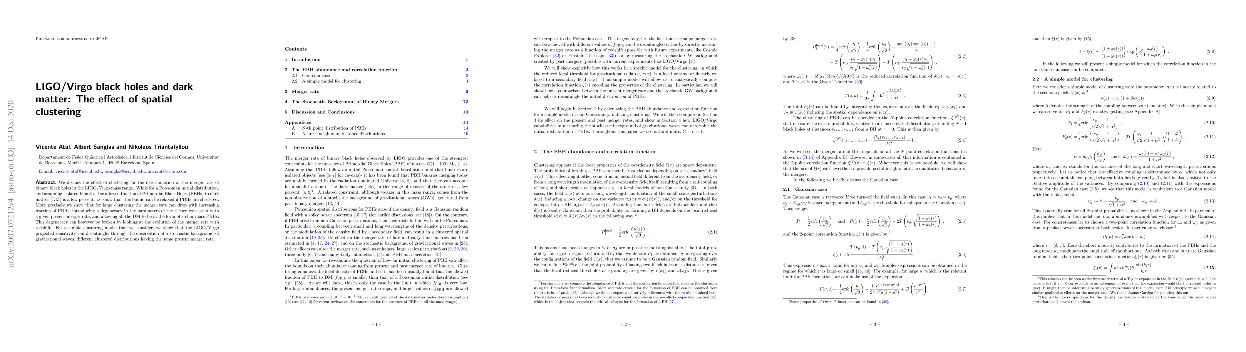 Thumbnail for LIGO/Virgo black holes and dark matter: The effect of spatial clustering