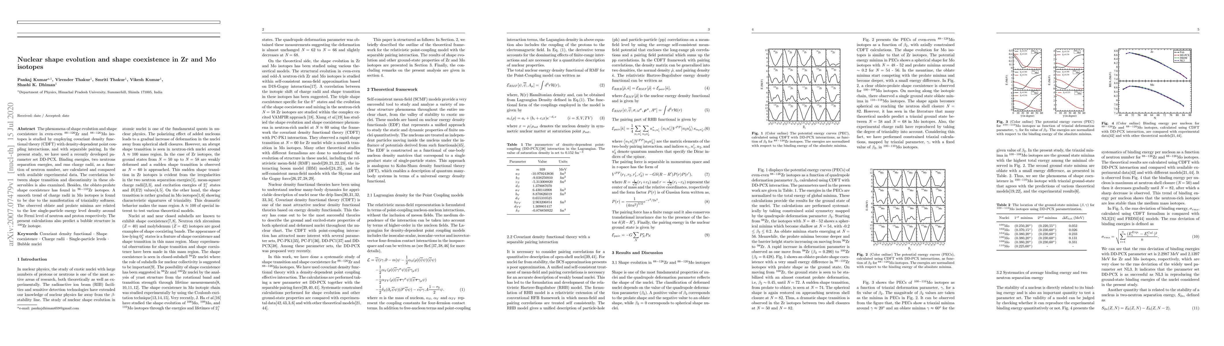 Thumbnail for Nuclear shape evolution and shape coexistence in Zr and Mo isotopes