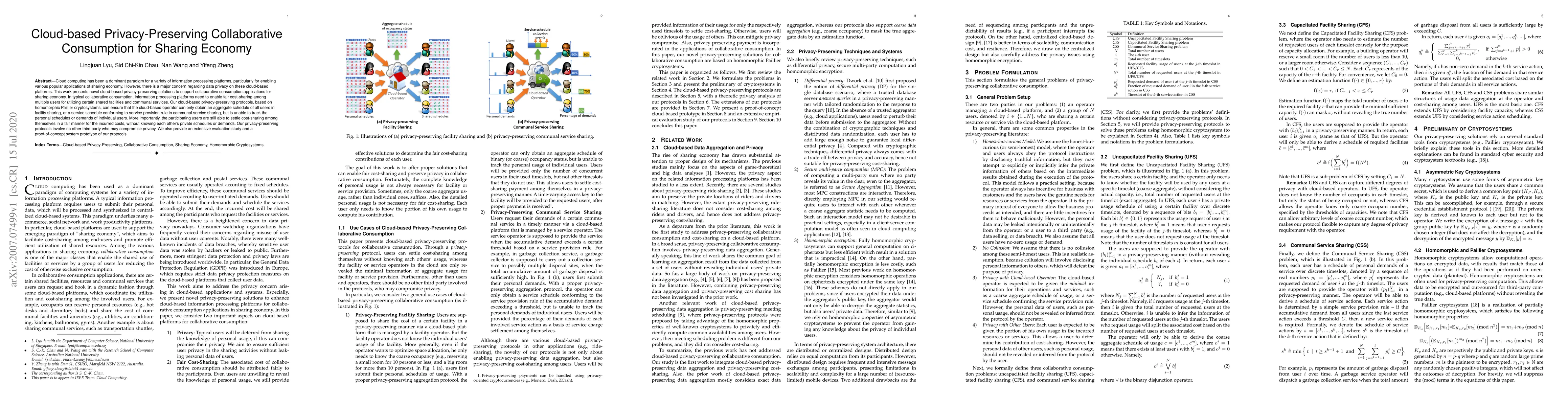 Thumbnail for Cloud-based Privacy-Preserving Collaborative Consumption for Sharing
  Economy