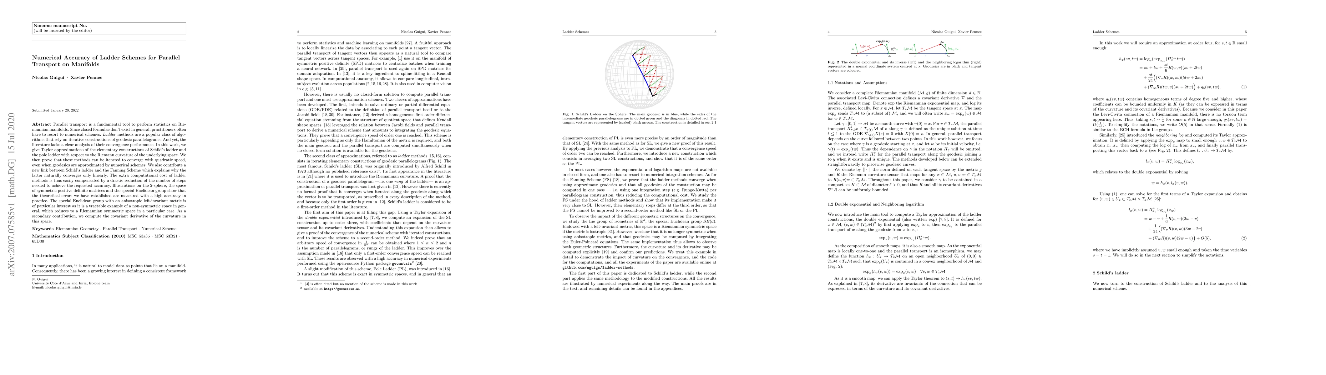 Thumbnail for Numerical Accuracy of Ladder Schemes for Parallel Transport on Manifolds