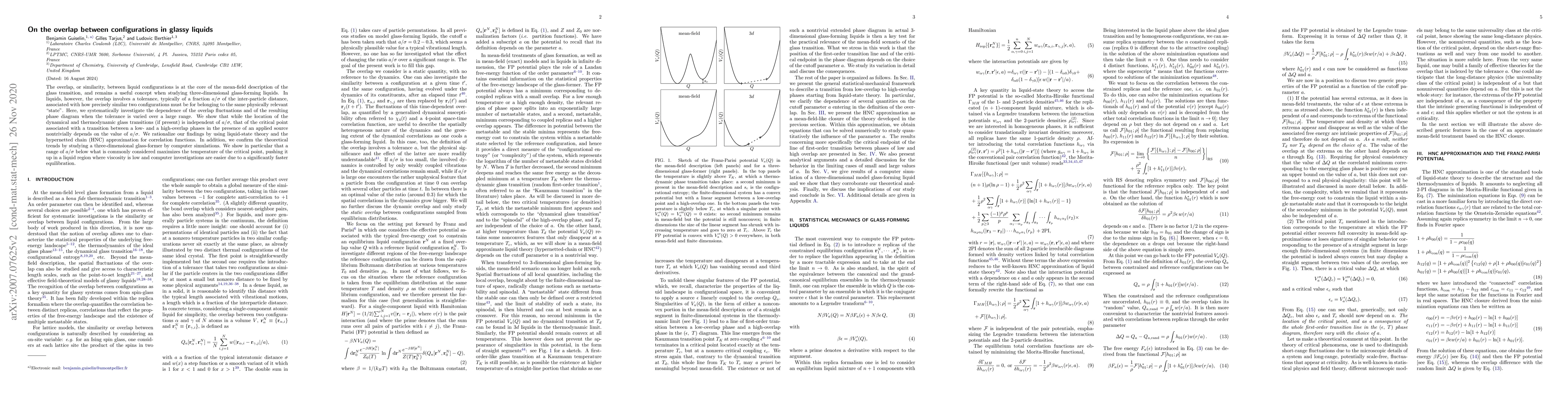 Thumbnail for On the overlap between configurations in glassy liquids