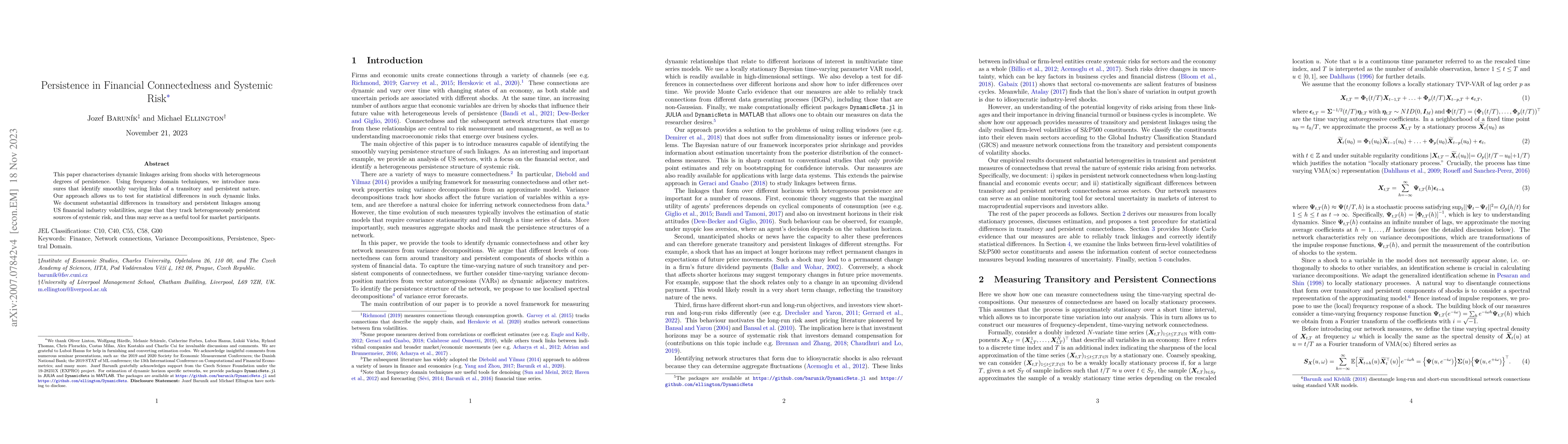 Thumbnail for Persistence in Financial Connectedness and Systemic Risk