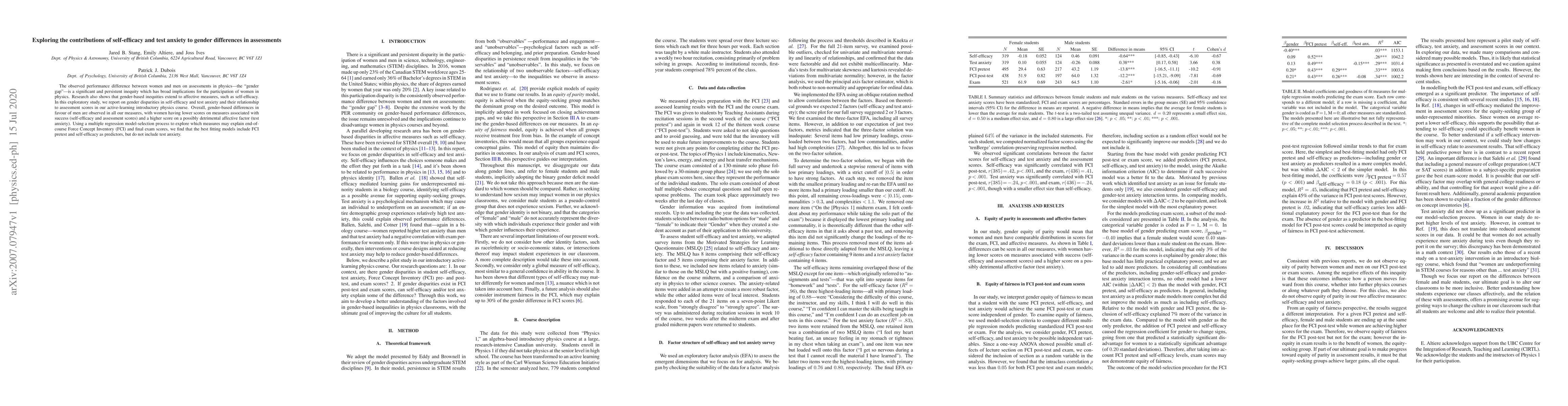 Thumbnail for Exploring the contributions of self-efficacy and test anxiety to gender
  differences in assessments