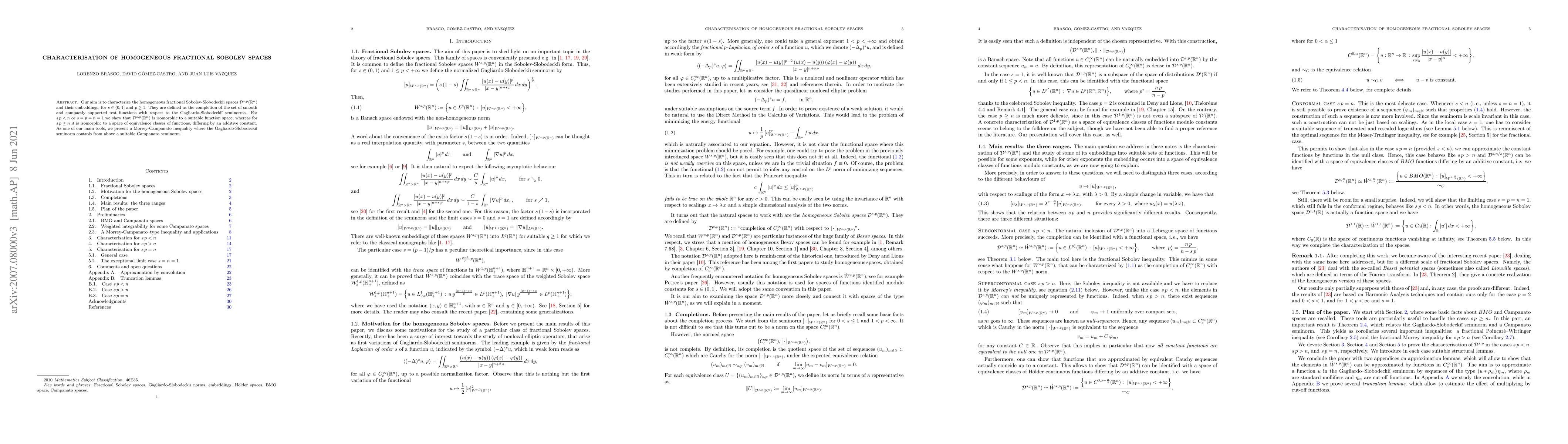 Thumbnail for Characterisation of homogeneous fractional Sobolev spaces