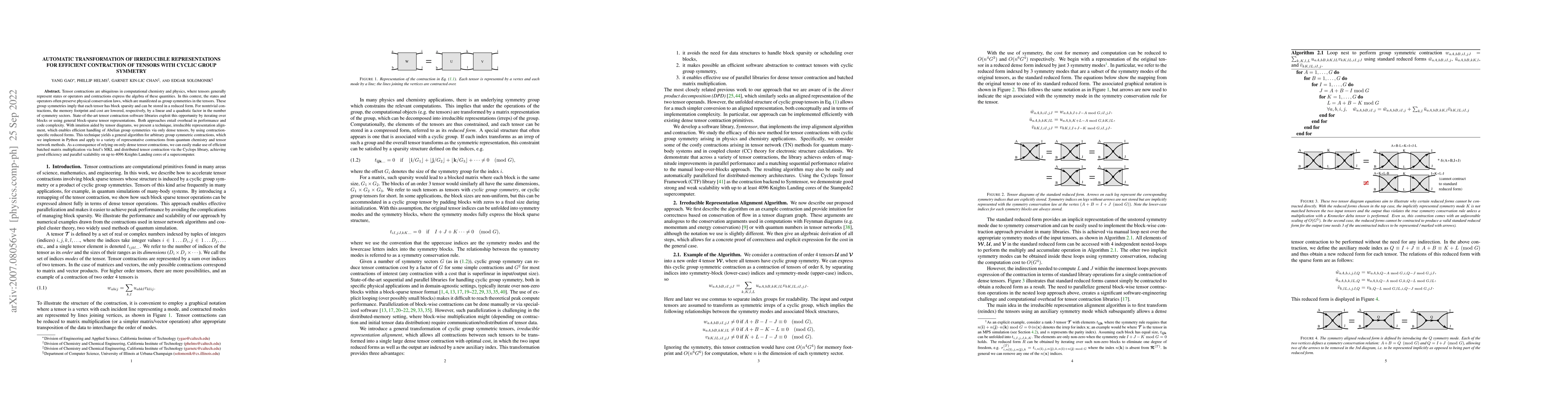 Thumbnail for Automatic transformation of irreducible representations for efficient
  contraction of tensors with cyclic group symmetry