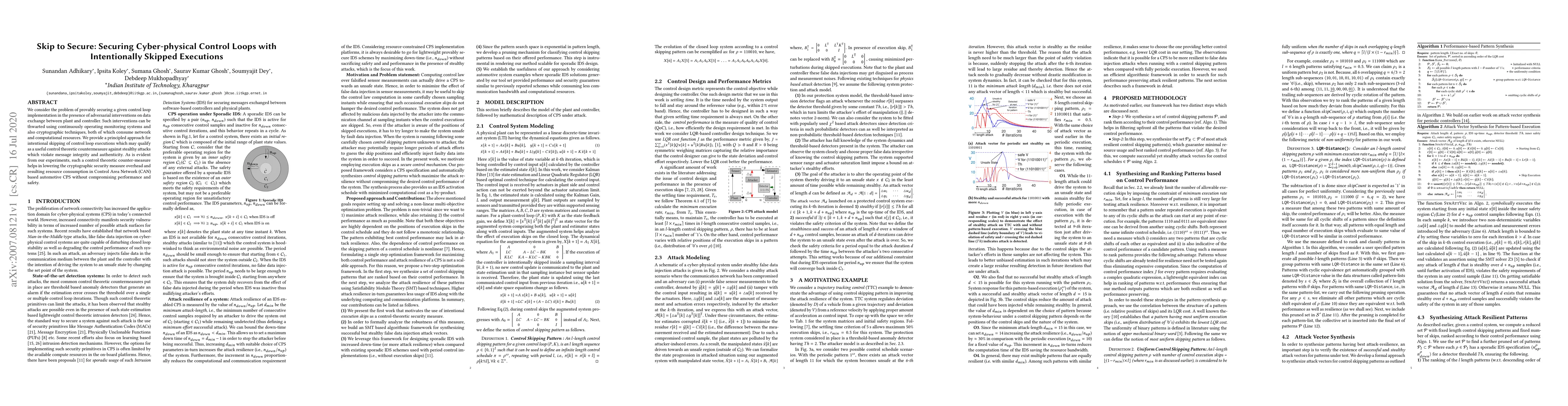 Thumbnail for Skip to Secure: Securing Cyber-physical Control Loops with Intentionally
  Skipped Executions