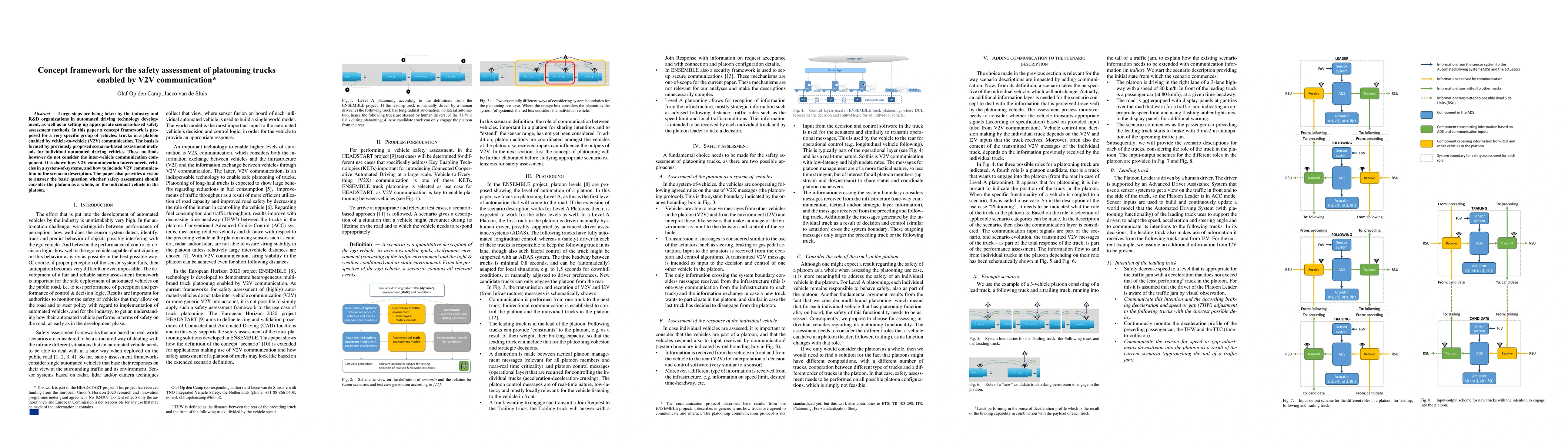 Thumbnail for Concept framework for the safety assessment of platooning trucks enabled
  by V2V communication