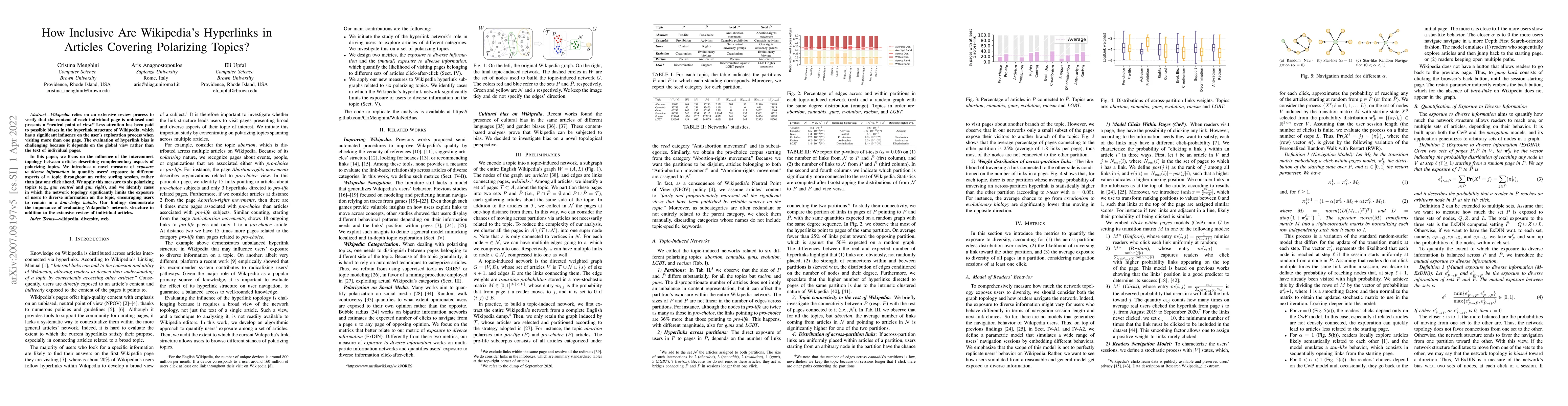 Thumbnail for How Inclusive Are Wikipedia's Hyperlinks in Articles Covering Polarizing
  Topics?