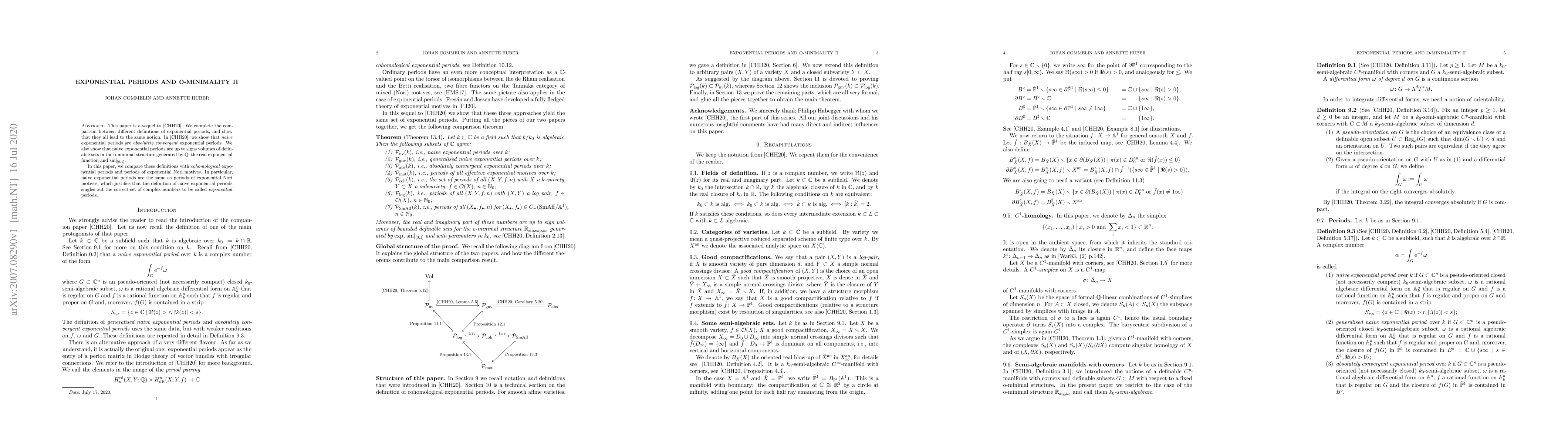 Thumbnail for Exponential periods and o-minimality II