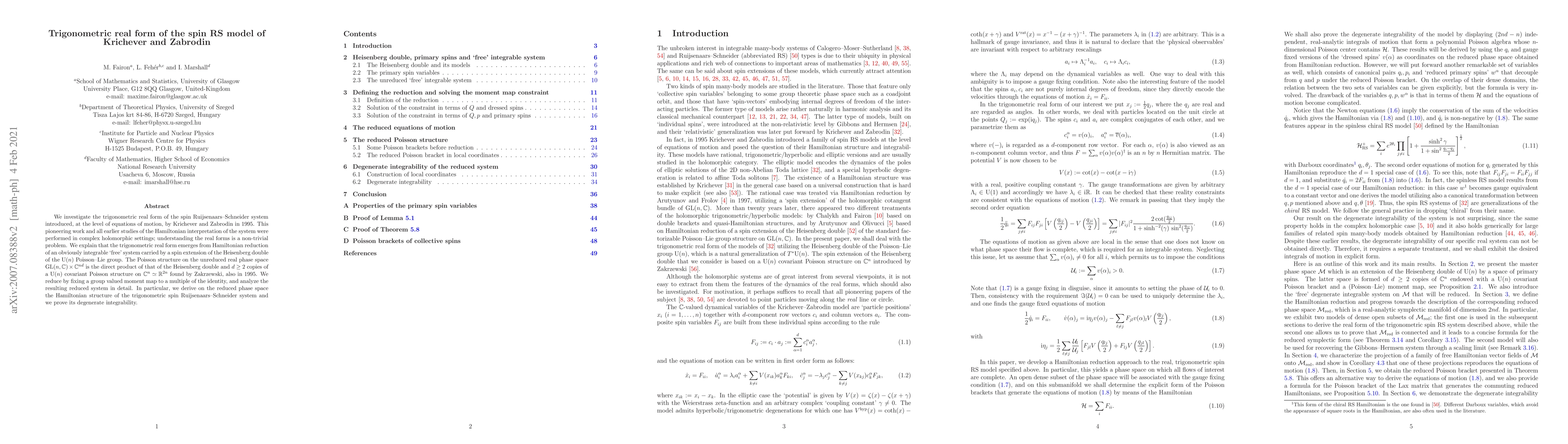 Thumbnail for Trigonometric real form of the spin RS model of Krichever and Zabrodin