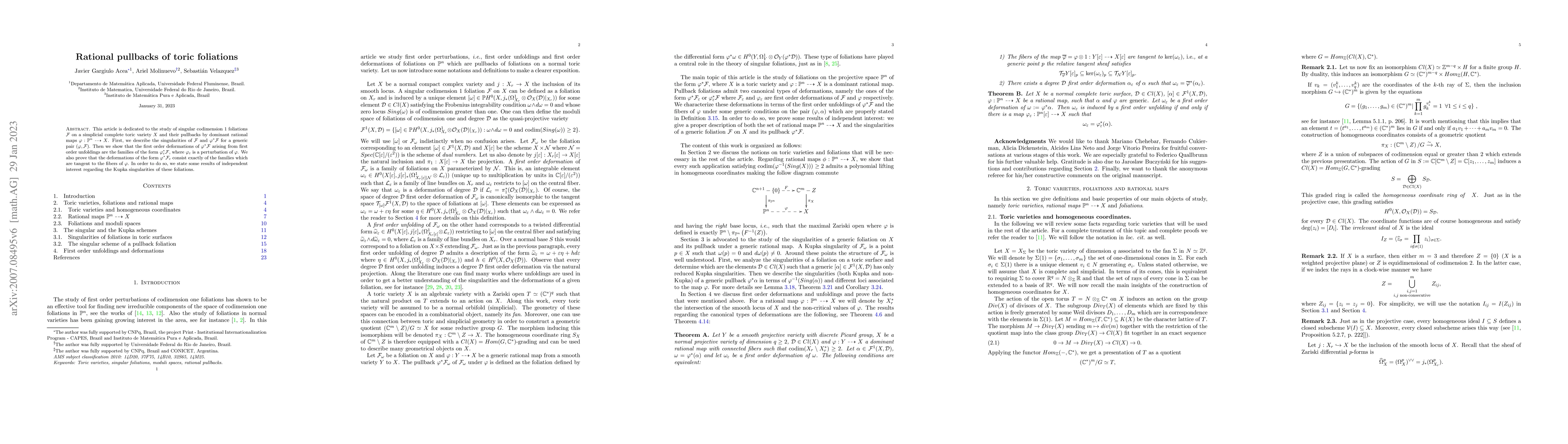 Thumbnail for Rational pullbacks of toric foliations