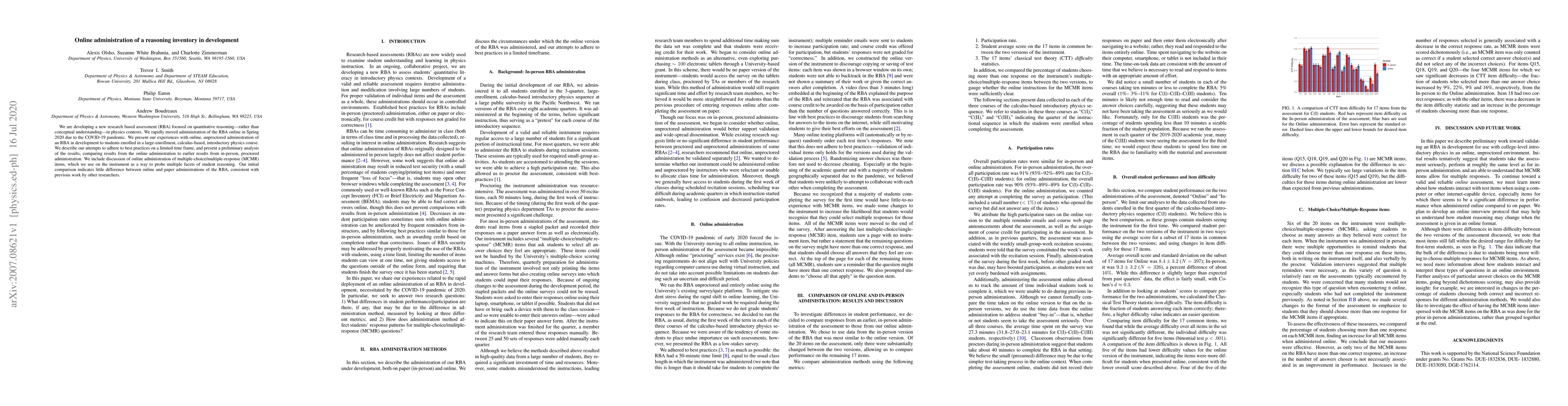 Thumbnail for Online administration of a reasoning inventory in development