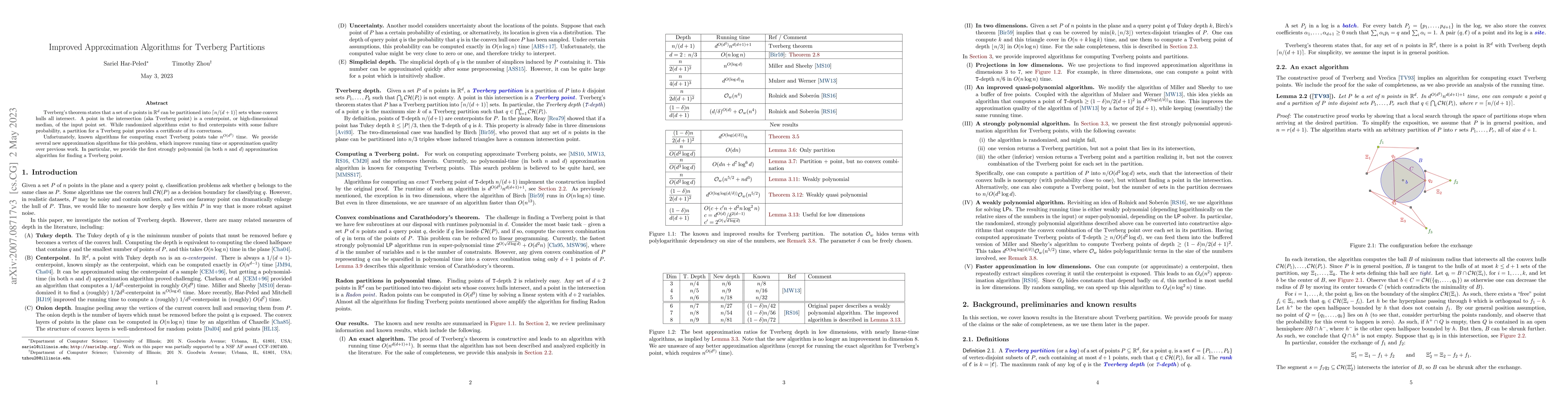 Thumbnail for Improved Approximation Algorithms for Tverberg Partitions