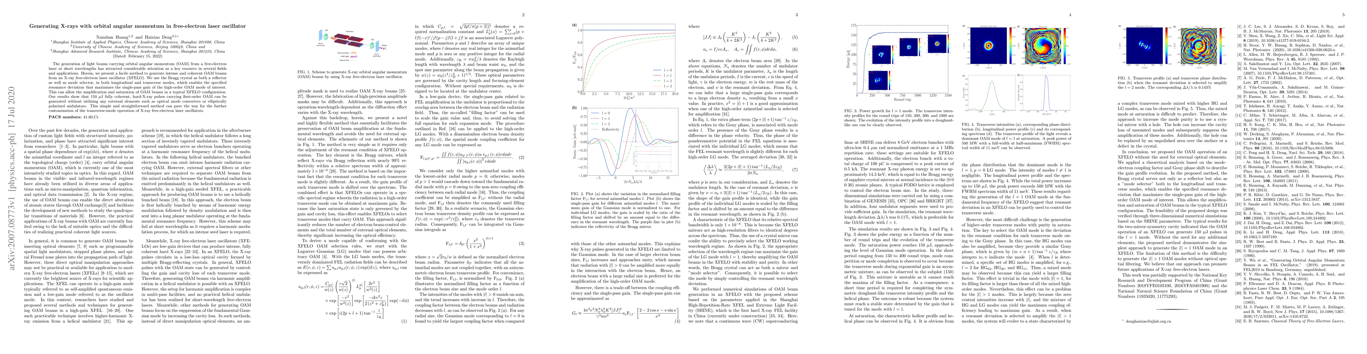 Thumbnail for Generating X-rays with orbital angular momentum in free-electron laser
  oscillator