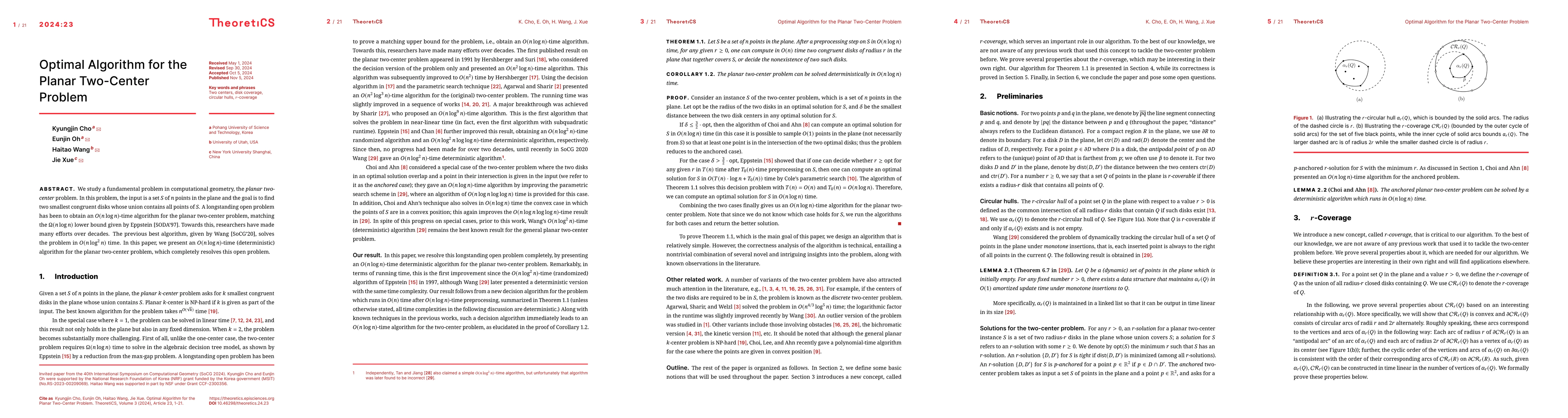 Thumbnail for Optimal Algorithm for the Planar Two-Center Problem