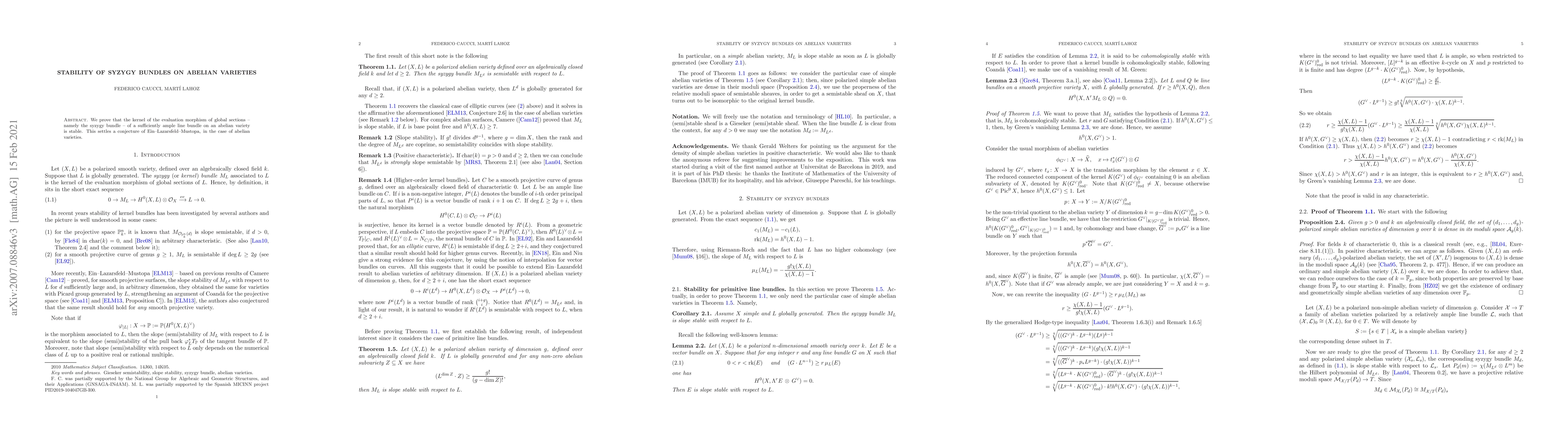 Thumbnail for Stability of syzygy bundles on abelian varieties